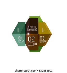 Vector hexagone infographic diagram templates