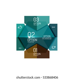 Vector hexagone infographic diagram templates