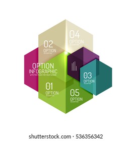 Vector hexagone infographic diagram templates