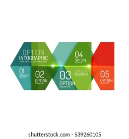 Vector hexagone infographic diagram templates