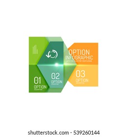 Vector hexagone infographic diagram templates