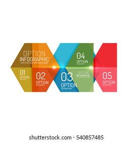 Vector hexagone infographic diagram templates