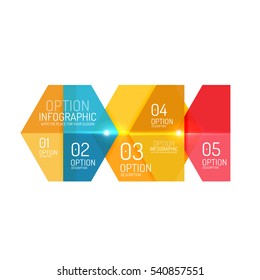 Vector hexagone infographic diagram templates