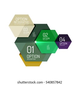 Vector hexagone infographic diagram templates