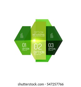 Vector hexagone infographic diagram templates