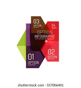 Vector hexagone infographic diagram templates