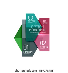 Vector hexagone infographic diagram templates