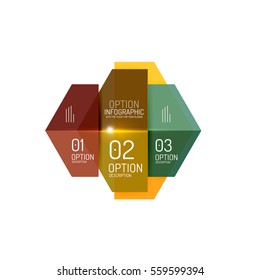 Vector hexagone infographic diagram templates
