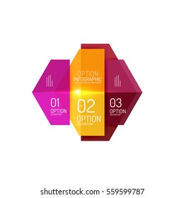 Vector hexagone infographic diagram templates