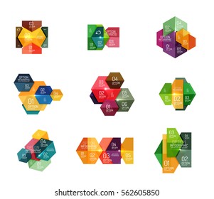 Vector hexagone infographic diagram templates