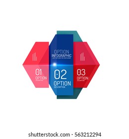 Vector hexagone infographic diagram templates