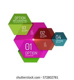 Vector hexagone infographic diagram templates