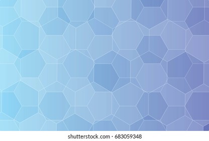 Vector hexagons in blue hue with business look