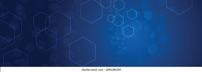 Vector hexagons pattern. Geometric abstract background with hexagonal elements. Medical, technology, or science design. Abstract science, corporate and technology concept. Tech digital background