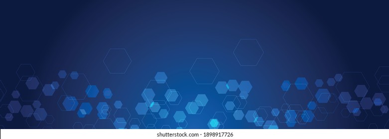 Vector hexagons pattern. Geometric abstract background with hexagonal elements. Medical, technology, or science design. Abstract science, corporate and technology concept. Tech digital background