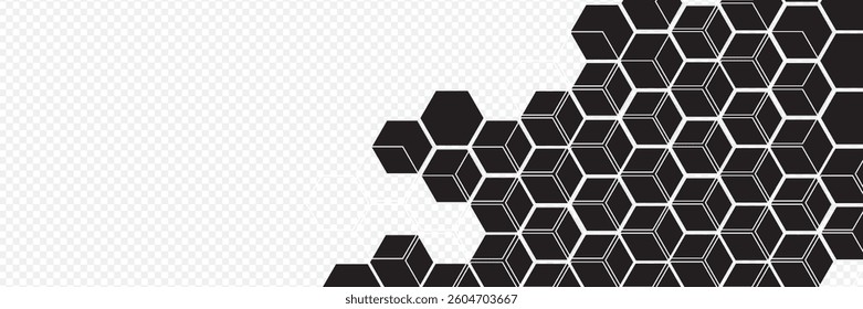 Vector hexagons pattern. Geometric abstract background with simple hexagonal elements.