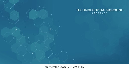 Vector hexagons pattern. Geometric abstract background with simple hexagonal elements. Medical, technology or science design
