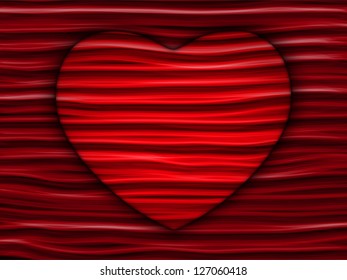 Vector - Hidden White Heart on Geometric Red Background