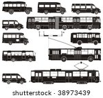 Vector hi-detailed public transport silhouettes. More vector transportation illustrations see in my portfolio