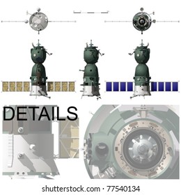 Vector hi-detailed spaceship