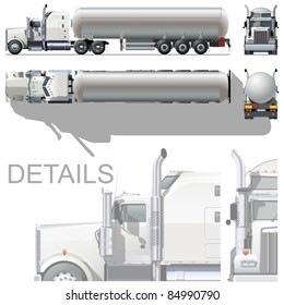 Vector hi-detailed tanker semi-rtuck