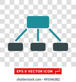 Vector Hierarchy EPS vector icon. Illustration style is flat iconic bicolor soft blue symbol on a transparent background.