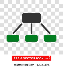 Vector Hierarchy EPS vector pictograph. Illustration style is flat iconic bicolor green and gray symbol on a transparent background.