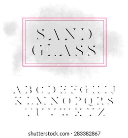 Vector high contrast font "Sandglass". High quality design element