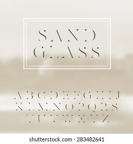 Vector high contrast font "Sandglass". High quality design element