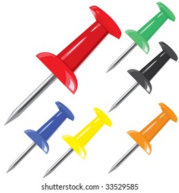 vector high detailed motley pin set (CMYK)