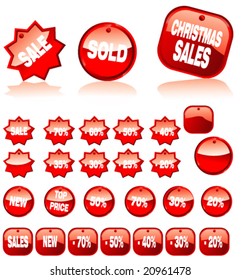 VECTOR High detailes Colorful shopping marks