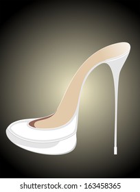 vector high heel shoe