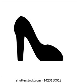 Vector high heel shoes icon. black fashion women symbol with trendy flat style icon for web site design, logo, app, UI isolated on white background