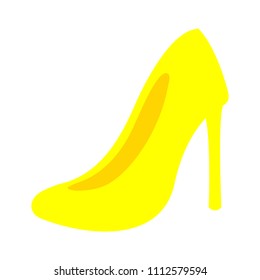 vector high heel shoes isolated, fashion design silhouette illustration