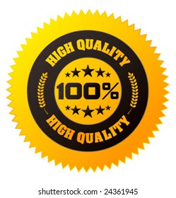 Vector "High Quality" Badge for your business artwork