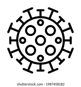 Vector high quality Corona Virus line icon isolated on white background