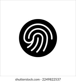 Icono de la línea de huellas dactilares de alta calidad vectorial aislado en fondo blanco. Concepto de acceso de seguridad, icono de Touch ID.