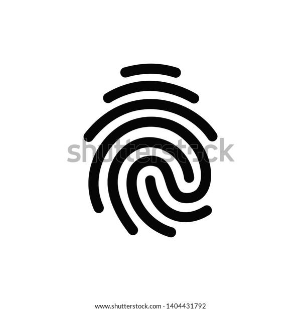 Vector high quality fingerprint\
line icon isolated on white background. Security access concept\
