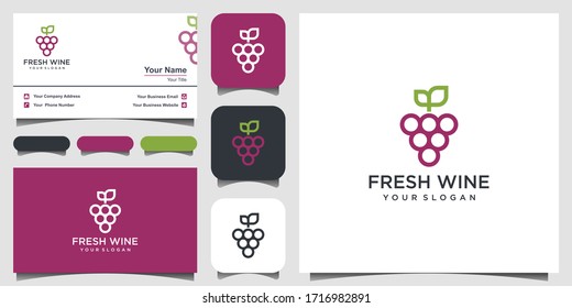 Vector high quality flat style icon illustration of grapes symbol isolated