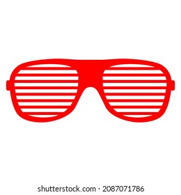 Vector high quality fun party glasses icon isolated on white background. Spring break celebration concept