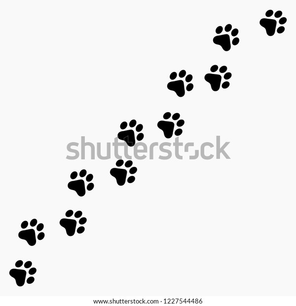 Vector High Quality Illustration Paw Prints Stock Vector (Royalty Free ...