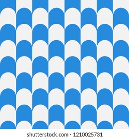 Vector high quality illustration of simple classic heraldic style seamless pattern background in white and blue