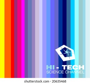 VECTOR High Tech Rainbow Colorful Business Card