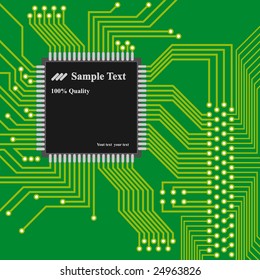 Vector - high technology background, computer circuit board