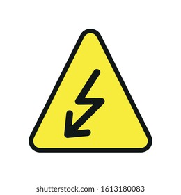 Vector high voltage sign. Warning Sign, Caution Sign