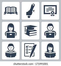 Vector Higher Education Icons Set