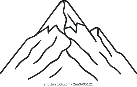 Vector of the highest mountain