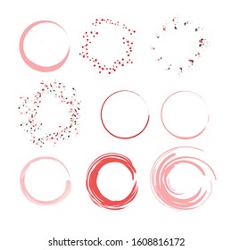 vector highlighter brush circles design