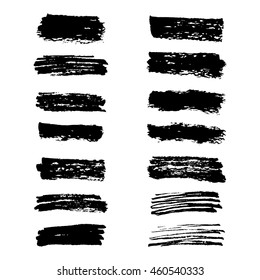 Vector highlighter brush lines. Hand drawing.