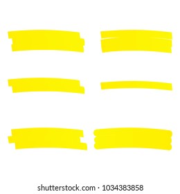 Vector highlighter brush lines. Vector illustration